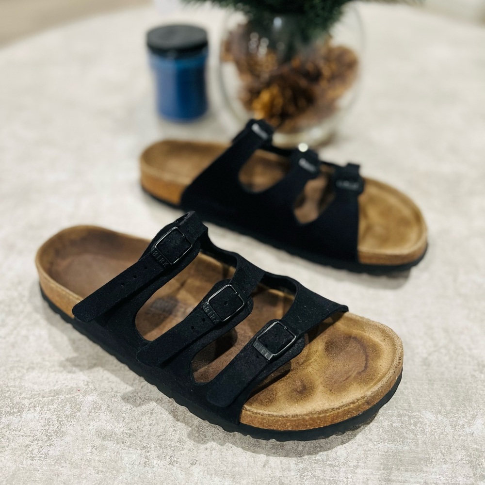 Birkenstock Florida Triple Strap Sandals size 40 Made in Germany